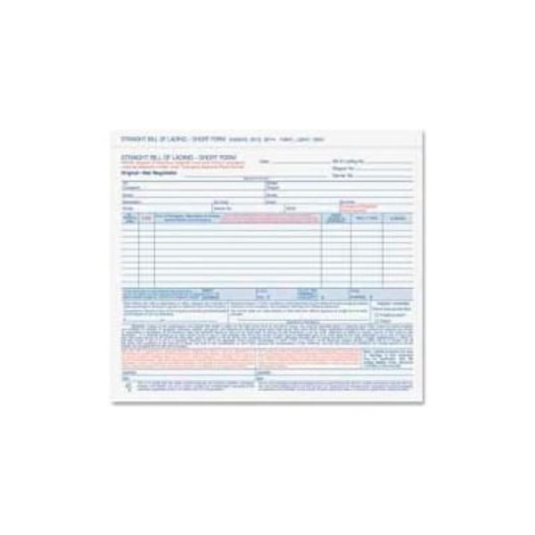 Tops Business Forms Tops® Bill Of Lading Forms, 3-Part, Carbonless, 8-1/2" x 7", White, 50 Sets/Pack 3841